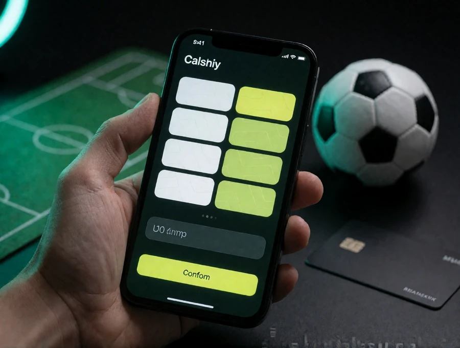 Smartphone mit Kassenansicht und Auswahl mehrerer Zahlungswege beim Einzahlen im Zoccer Online Casino